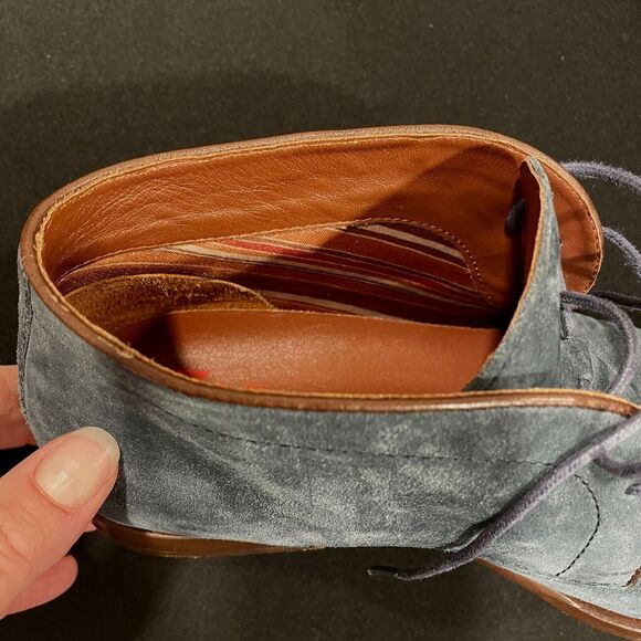 ~~CAMPER Mens US 6.5 EU 39 Suede Chukka Ankle Boot Woody Lace Up Navy Blue Wm8.5 - Picture 12 of 15